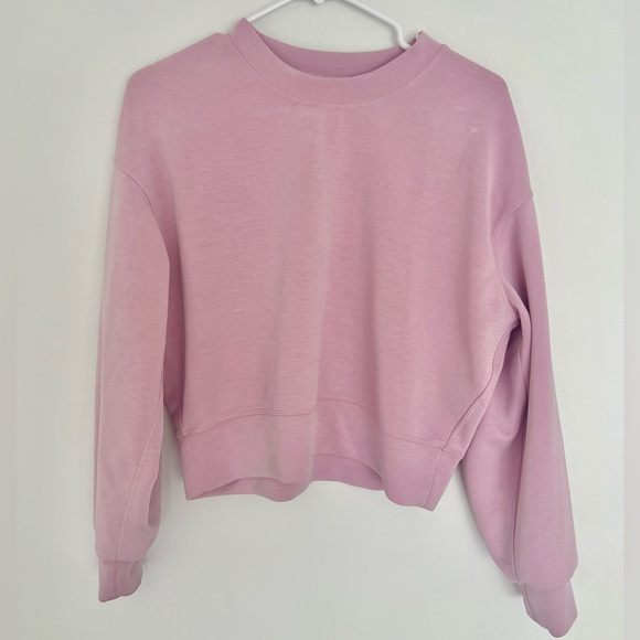 lululemon athletica Tops - Lululemon Pink Softstream Perfectly Oversized Cropped Crew [Sz. 2]